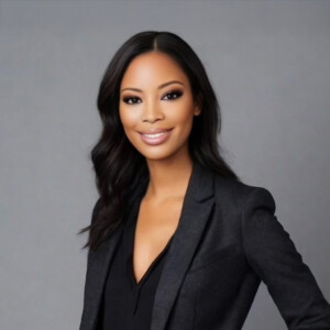 Wallis Mills. Headshot of Wallis Mills wearing a black suit jacket over a black top. She is posing in front of a grey studio background.