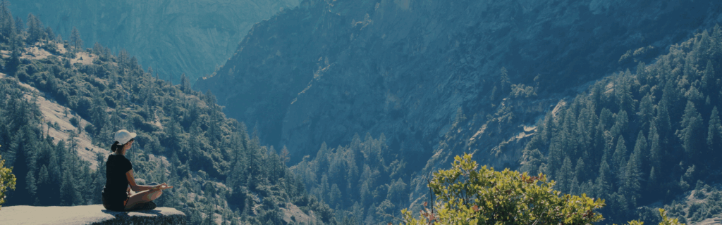 Decorative banner of a scenic, outdoor mountainous view.